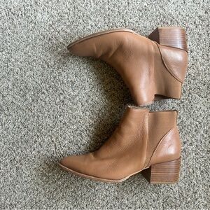 Tan Leather Ankle Boots